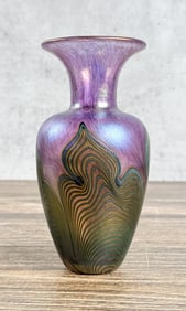 Robert Held Art Glass Iridescent Vase