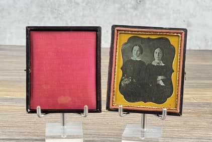 Antique Daguerreotype Photo of Sisters