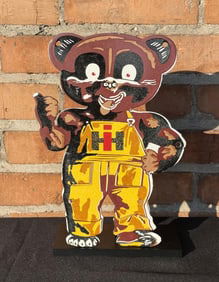 Porcelain IH International Harvester Bear Sign