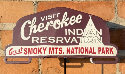 Cherokee Indian Reservation License Plate Topper