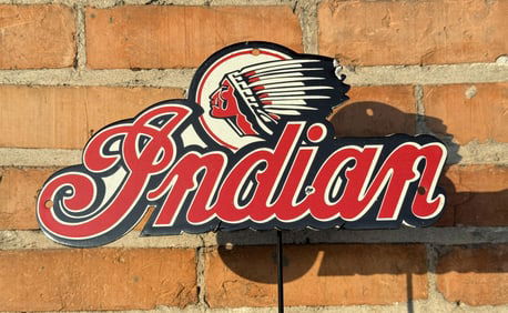 Porcelain Indian Motorcycles Sign