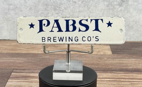 Pabst Brewing Beer Porcelain Door Push Sign