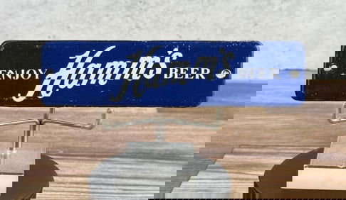 Hamms Beer Porcelain Door Push Sign