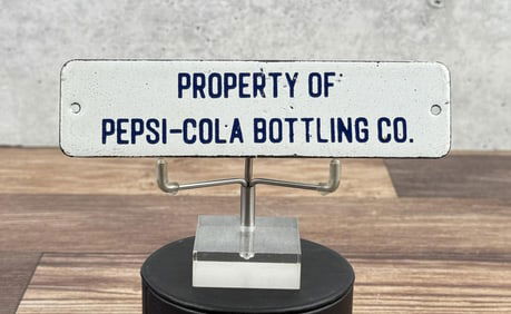 Pepsi Cola Porcelain Door Push Sign