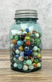 Jar of Vintage Marbles