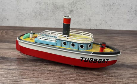 Marusan Tin Litho Tugboat Toy