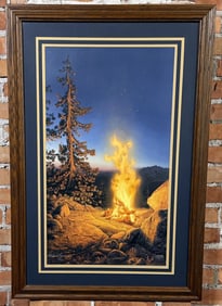 Stephen Lyman Sunset Fire Signed Print
