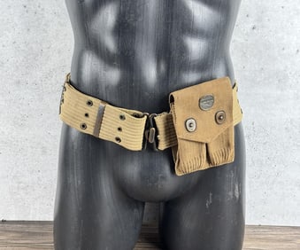 WW1 WWI Mills Belt With Magazine Pouch