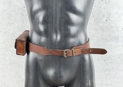 Leather Cartridge Box On Belt