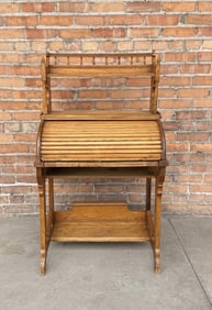 Antique Eastlake Childs Roll Top Desk