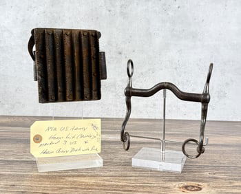 US Cavalry Curry Comb and Horse Bit