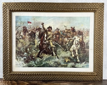 Teddy Roosevelt Rough Riders Lithograph