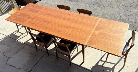 Mid Century Danish Drop Leaf Table Dining Set