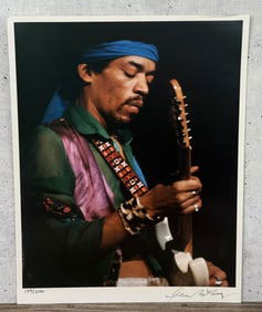 Gene Anthony Jimi Hendrix Signed Photo