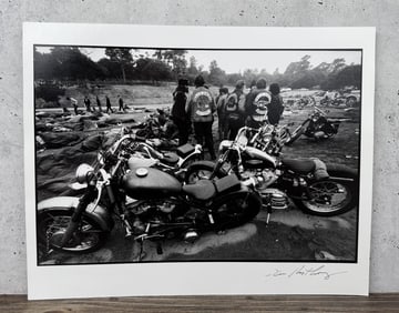 Gene Anthony Hells Angels and Campers Signed Photo