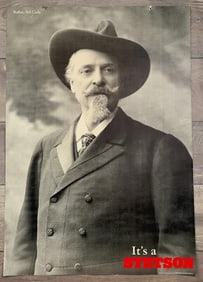Buffalo Bill Cody Stetson Hats Store Sign Poster