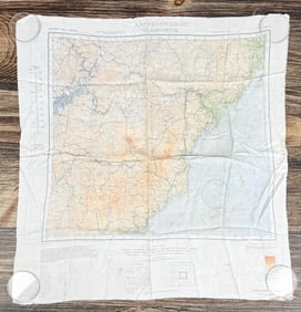 WW2 Silk Pilots Escape and Evasion Map