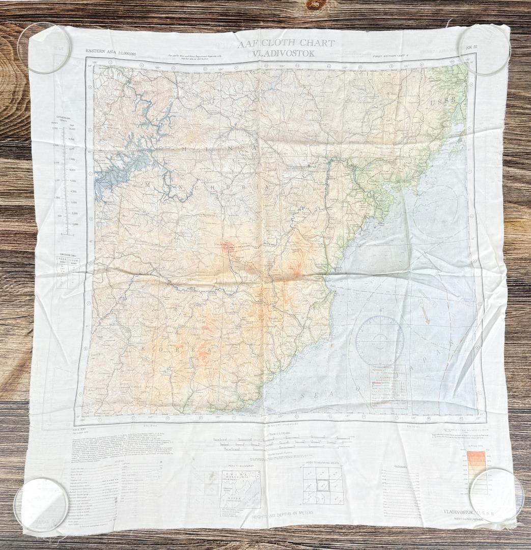 WW2 Silk Pilots Escape and Evasion Map (1 of 15)