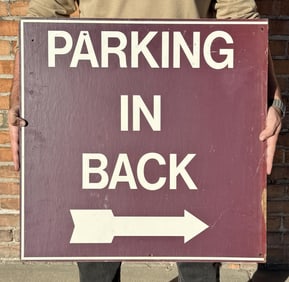 Parking in Back Game Day Sign