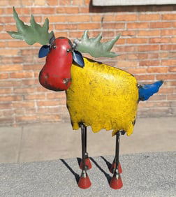 Decorative Tin Metal Garden Moose