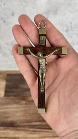 Large Italian Catholic Rosary Cross