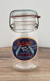 White Cross Sinclairs Pickled Pigs Feet Jar