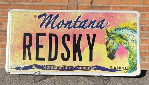 Red Sky Montana Vanity License Plate