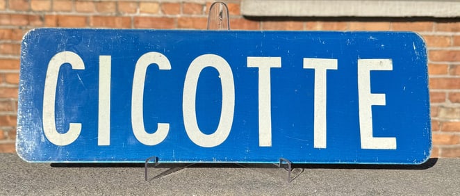 Cicotte Street Detroit Michigan Sign