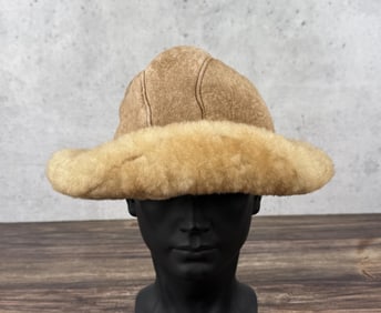 Marlboro Shearling Leather Wool Hat