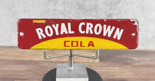 Royal Crown Porcelain Door Push Sign
