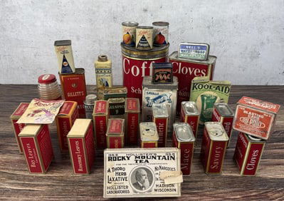 Collection of Schilling Spice Tins