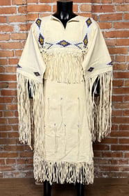 Fort Berthold Sioux Native American Quilled Dress