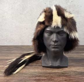 Skunk Fur Mountain Man Trapper Hat