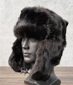 Russian Sable Fur Ushanka Trapper Hat