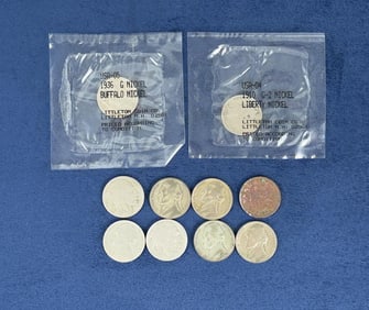 Grouping of Buffalo and Silver Nickels