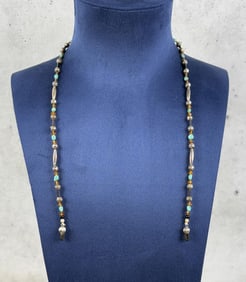 Navajo Sterling Turquoise Heishi Eyeglasses Chain