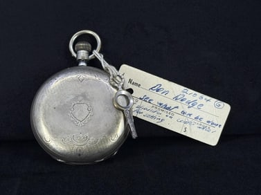 Antique Coin Silver Fusee Pocket Watch