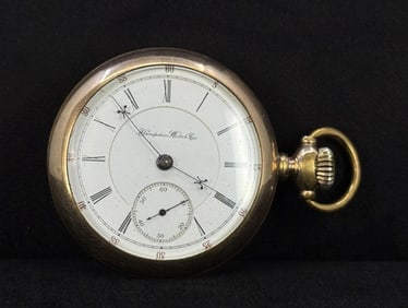 Antique Hampden New Railway Pocket Watch