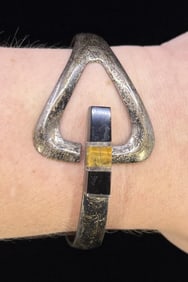 Taxco Mexico Mid Century Sterling Silver Bracelet