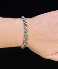 Navajo Sterling Silver Twisted Bracelet