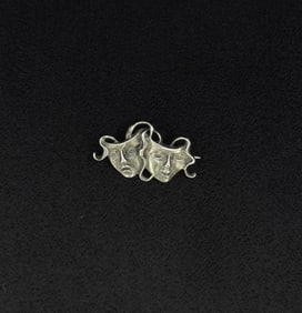 Sterling Silver Comedy Tragedy Theater Pin