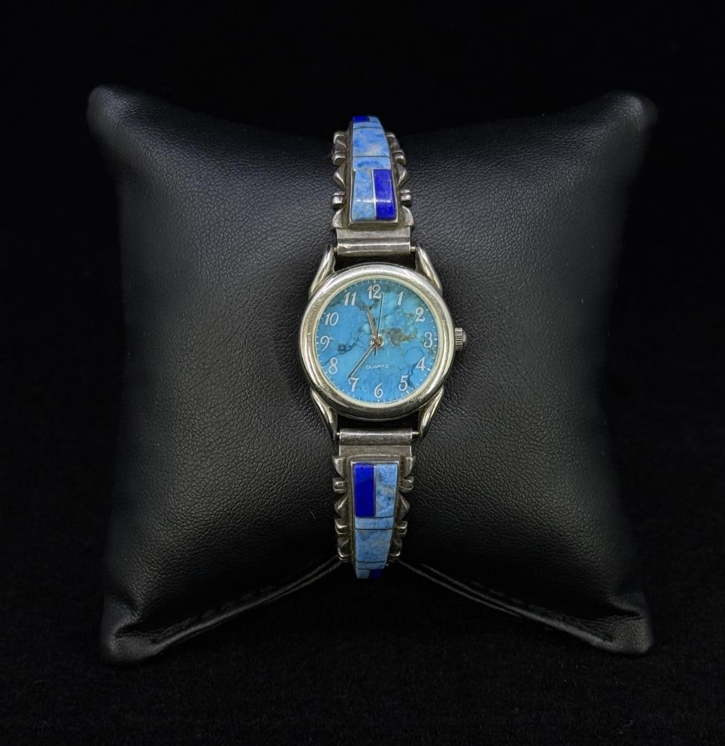 Charlie Bowie Navajo Sterling Watch Band Tips (1 of 8)