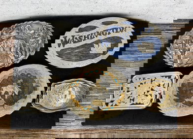 Collection of Vintage Belt Buckles
