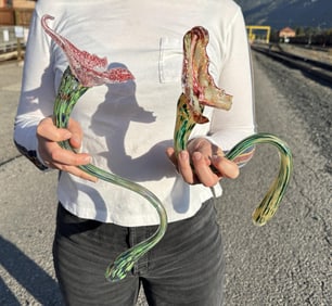Ignis Glass Studio Art Glass Flowers