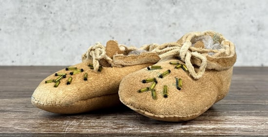 Native American Indian Beaded Baby Moccasins