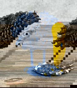 Pinecone Chalkware Worry Bird