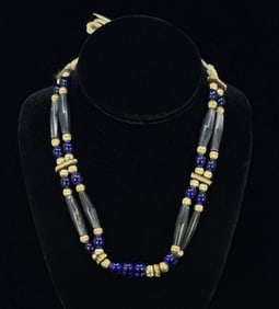 Plains Native American Indian Hair Pipe Choker