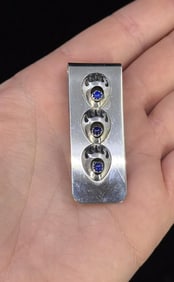 Navajo Bear Paw Lapis Lazuli Money Clip