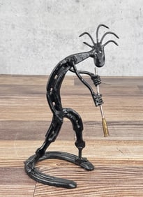 Kokopelli Horseshoe Folk Art