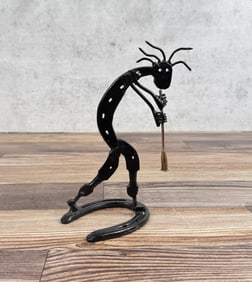 Kokopelli Horseshoe Folk Art